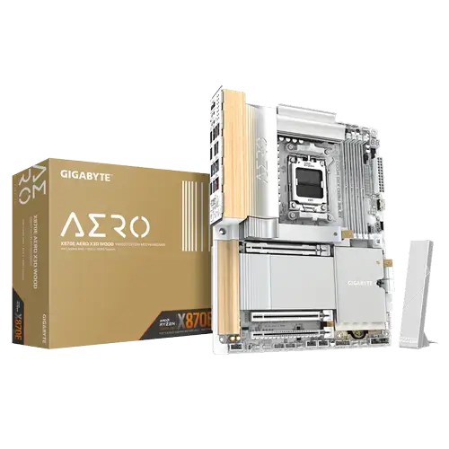 Placa de baza GIGABYTE X870E AERO X3D WOOD, AMD X870E, AM5, ATX, DDR5