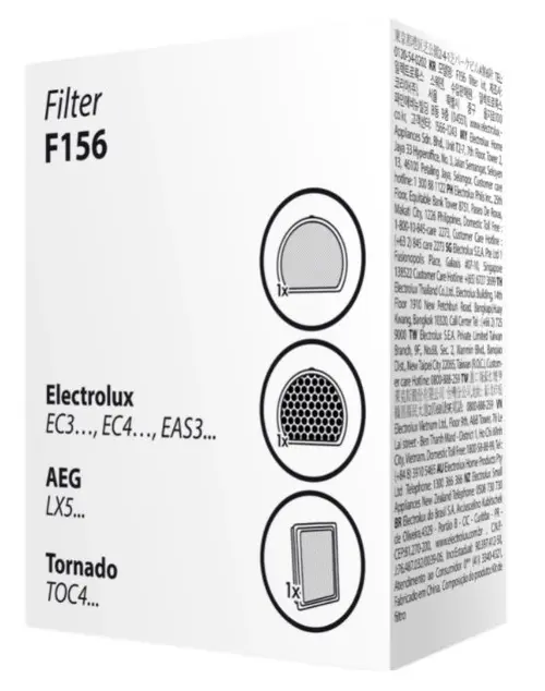 Set 3 filtre Electrolux F156 pentru aspiratoarele fara sac din gama Ease C4