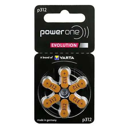 Baterii auditive VARTA Power One Evolution P312, 6 bucati