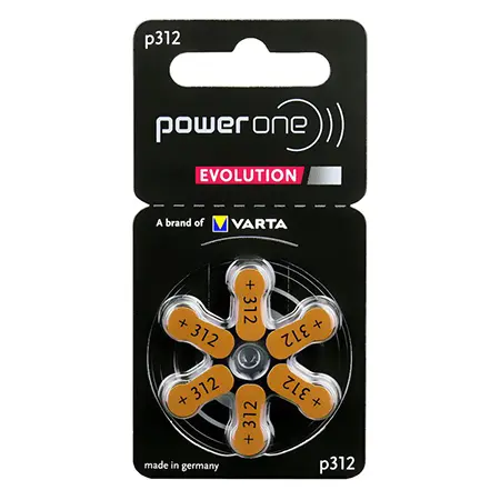 Baterii auditive VARTA Power One Evolution P312, 6 bucati