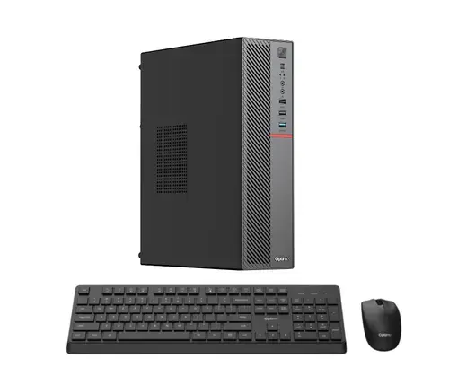 Calculator Sistem PC OptimX T5 SFF, Intel Pentium Gold G6400T, 8GB DDR4, 256GB SSD, Win11 Pro + kit tastatura si mouse fara fir