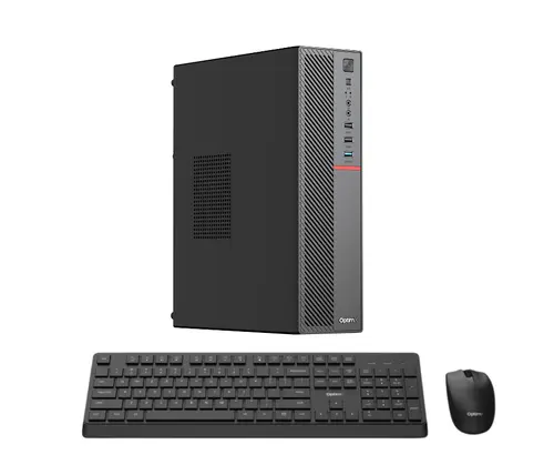 Calculator Sistem PC Desktop Office OptimX T5 SFF, Procesor Intel Pentium Gold G6400T, 16GB DDR4, 512GB SSD, Windows 11 Pro + kit tastatura si mouse fara fir