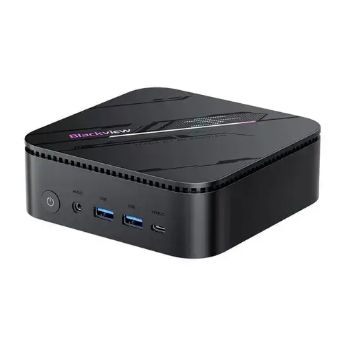 Calculator Mini PC Blackview MP100 Pro, Procesor Intel Core i9-12900H, 14 cores, 24MB, 16GB DDR4, 512GB SSD, Wi-Fi, Bluetooth, Windows 11 Pro (Negru)