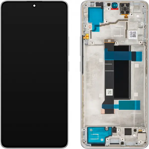 Display cu Touchscreen Xiaomi Poco X6 / Redmi Note 13 Pro 5G, cu Rama, Alb, Service Pack 560001N16P00