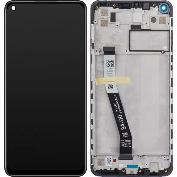 Display cu Touchscreen Xiaomi Redmi Note 9, cu Rama, Negru, Service Pack 560003J15S00