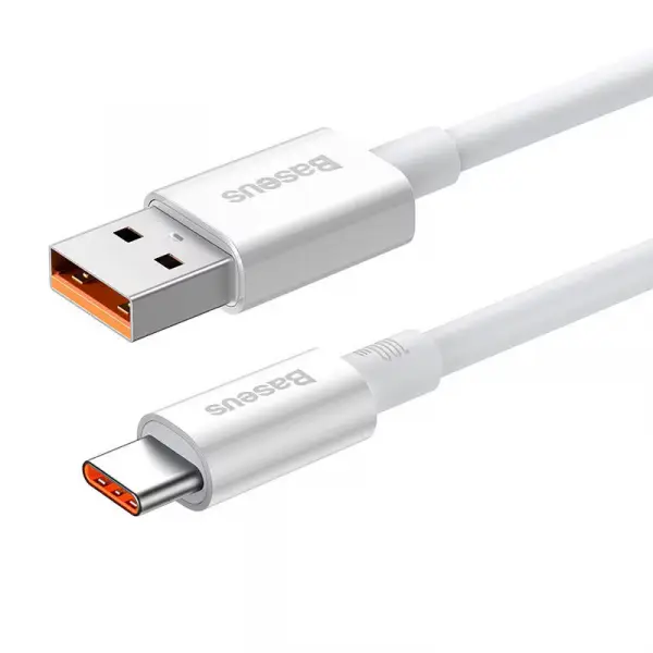 Cablu Date si Incarcare USB-A - USB-C Baseus Superior Series, 100W, 1m, Alb P10320102214-01