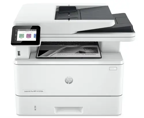 Multifunctional Monocrom HP LaserJet Pro MFP 4102fdw, A4, Wireless, Fax, Duplex, Retea (Alb)