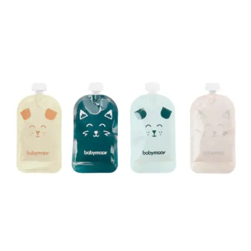 Set 20 pungi reutilizabile de hranire Babymoov A004550 (Multicolor)