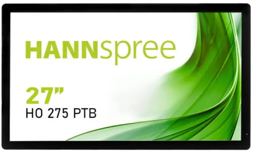 Monitor Portabil IPS LED Hannspree 27inch HO275PTB, Full HD (1920 x 1080), VGA, HDMI, DisplayPort, Touchscreen (Negru)