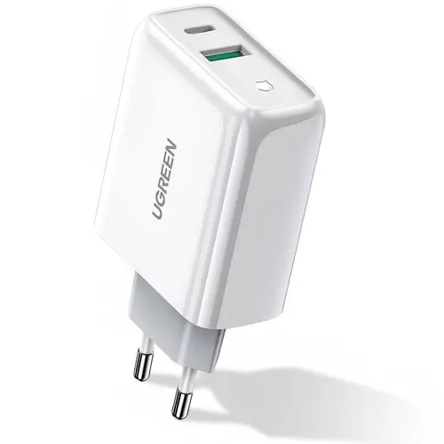 Incarcator Retea UGREEN CD170, 36W, 3A, 1 x USB-A, 1 x USB-C, Alb