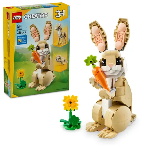 LEGO® Creator 3 in 1 - Iepuras dragalas 31162, 326 piese