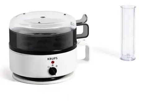Fierbator de oua Krups EG 230115 Ovomat Super, 2 moduri de gatit, Mentinere la cald, 7 oua,  (Alb)