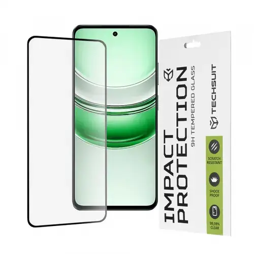 Folie de protectie Ecran Techsuit pentru Realme C71 Sticla Securizata, Full Glue, 111D