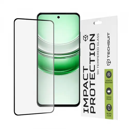 Folie de protectie Ecran Techsuit pentru Realme C71 Sticla Securizata, Full Glue, 111D