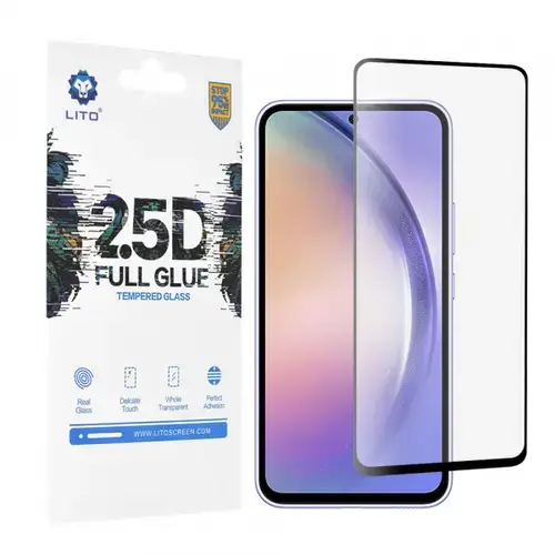 Folie de protectie Ecran Lito pentru Samsung Galaxy A54 A546, Sticla Securizata, Full Glue, 2.5D