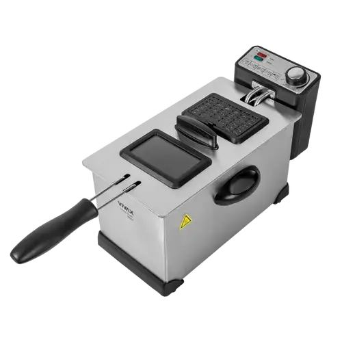 Friteuza cu ulei, VIVAX DF-2003SS, capacitate 3 l, putere 2000 W, Argintiu