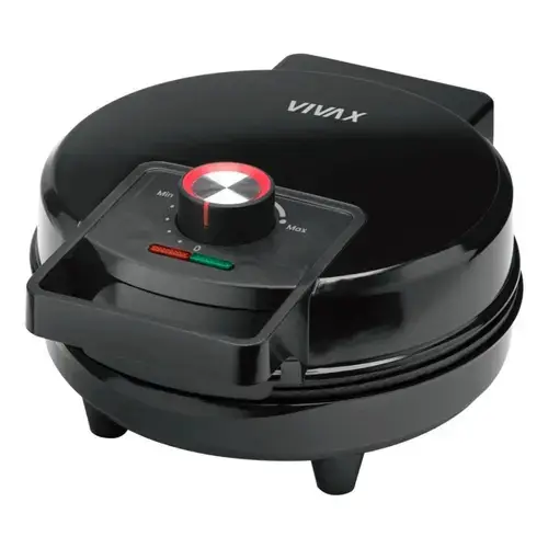 Aparat de facut vaffle / gofre Vivax WM-1200TB, 900W, 5 forme, Termostat, Indicator luminos, Invelis antiaderent, Protectie supraincalzire (Negru)