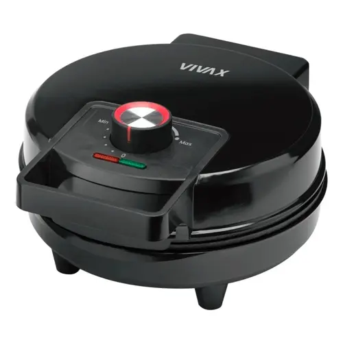 Aparat de facut vaffle / gofre Vivax WM-1200TB, 900W, 5 forme, Termostat, Indicator luminos, Invelis antiaderent, Protectie supraincalzire (Negru)