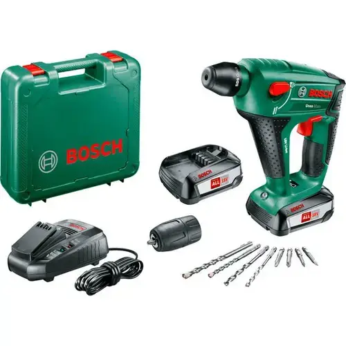 Ciocan rotopercutor cu acumulator BOSCH Uneo Maxx, 18V, 2.5Ah, 2 acumulatori