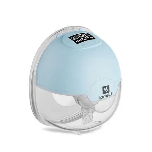 Pompa  de san electrica Lorelli Aya, portabila, utilizare fara maini, recipient 180ml, Albastru