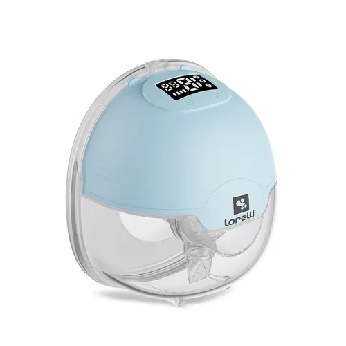 Pompa  de san electrica Lorelli Aya, portabila, utilizare fara maini, recipient 180ml, Albastru