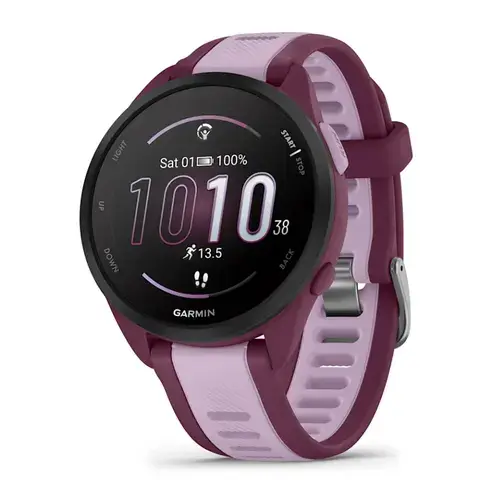 Smartwatch Garmin Forerunner 165 Music, Ecran AMOLED 1.2inch, GPS, 4GB Flash, Bluetooth®, ANT+®, Wi-Fi®, Android/iOS, 5 ATM (Visiniu)