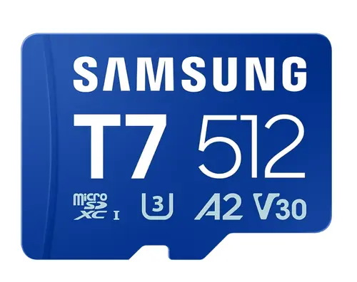 Card de memorie SAMSUNG T7 MB-MB512T/WW, microSDXC, 512GB, U3, A2, V30