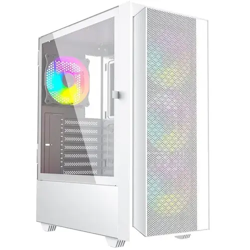 Carcasa Gembird Fornax 4000, ARGB, Mid-Tower, fara sursa, ATX (Alb)