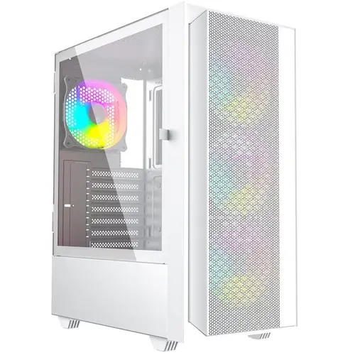 Carcasa Gembird Fornax 4000, ARGB, Mid-Tower, fara sursa, ATX (Alb)