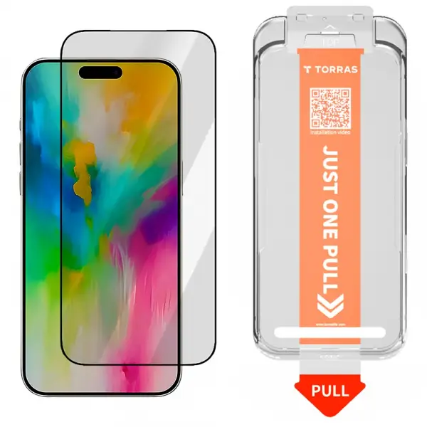 Folie de protectie Ecran Torras GlassGo Install Master pentru Apple iPhone 17 Pro Max, Sticla Securizata, Full Glue