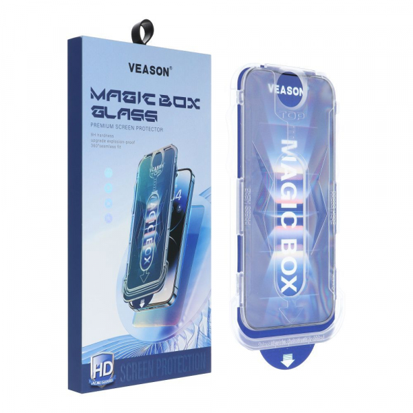 Folie de protectie Ecran Veason PRO pentru Apple iPhone 12 Pro Max, Sticla Securizata, Full Glue, 6D, Neagra