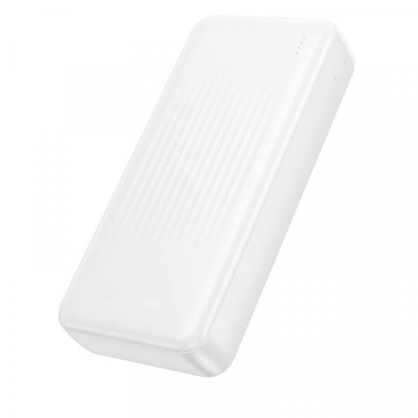 Baterie Externa Borofone BJ80A Clever, 20000mAh, 22.5W, QC + PD, 1 x USB-C - 2 x USB-A, Alba