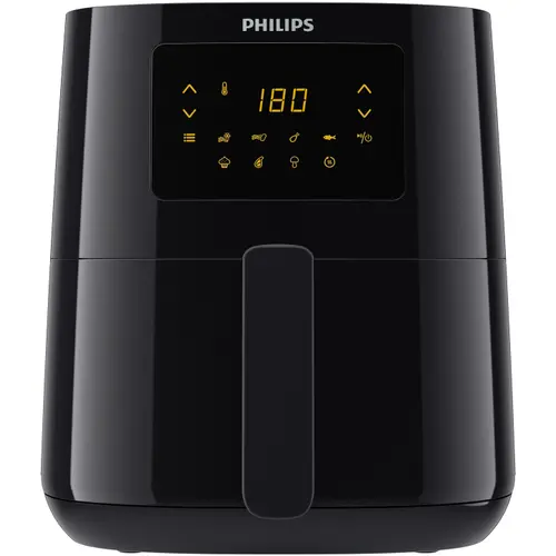 Friteuza fara ulei Philips Airfryer Essential Collection compact digital, capacitate 4.1 L, afisaj digital, 7 setari presetate (cartofi congelati, carne, peste, functie de mentinere la cald si multe altele), Curatare usoara