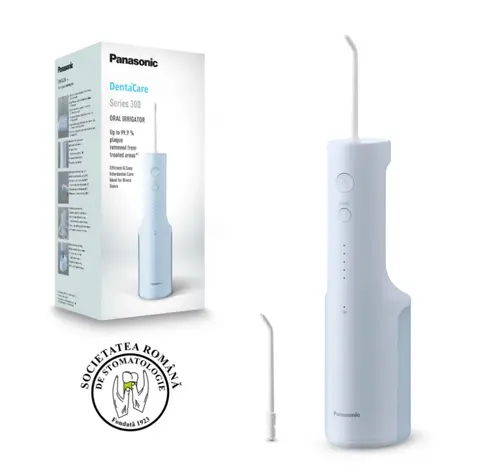 Irigator bucal Panasonic EW-DJ26-A303, reincarcabil, Rezervor 0,2 l (Albastru)