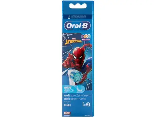 Set 3 rezerve periute copii Oral-B, SPIDERMAN