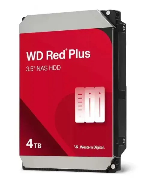 HDD Western Digital Red Plus, 4TB, SATA III, 5400 rpm, 128MB