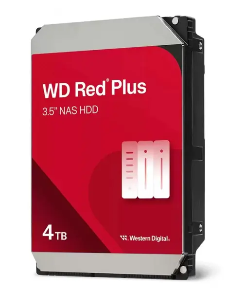 HDD Western Digital Red Plus, 4TB, SATA III, 5400 rpm, 128MB