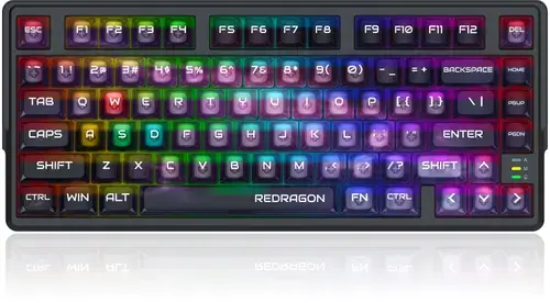 Tastatura gaming Redragon Bartlett Next-GEN UltraMag K767-WL-M, USB, Bluetooth, Wireless 2.4 GHz, Iluminare RGB (Negru)