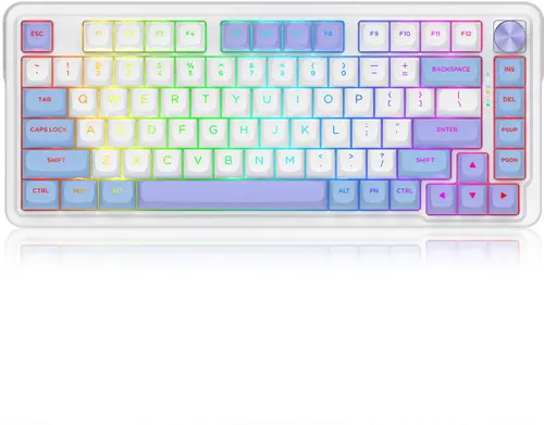 Tastatura Gaming Mecanica Redragon UCAL MAX K673WBP-RGB-MAX, USB, Bluetooth, Wireless 2.4GHz (Alb)