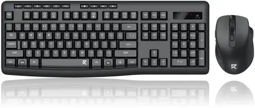 Kit tastatura si mouse wireless Redragon BS-7367-B, 2.4G, 4000 DPI, Layout US (Negru)