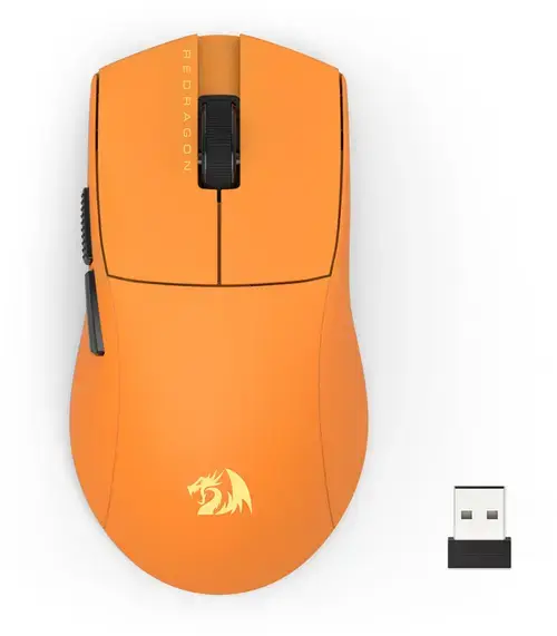 Mouse Gaming Wireless Redragon K1NG ULTRA M916OB-ULT, 2.4G/Bluetooth/USB, 30000 DPI, Optic (Portocaliu)