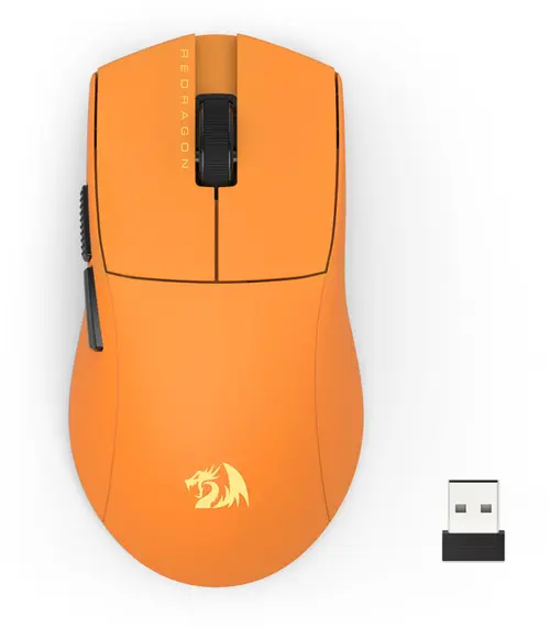 Mouse Gaming Wireless Redragon K1NG ULTRA M916OB-ULT, 2.4G/Bluetooth/USB, 30000 DPI, Optic (Portocaliu)