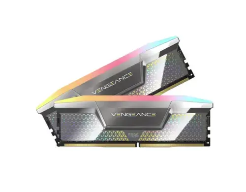 Kit Memorii Corsair Vengeance RGB Gray Intel XMP 3.0, 48GB (2 x 24 GB), DDR5-8000 MHz, CL38, Dual Channel