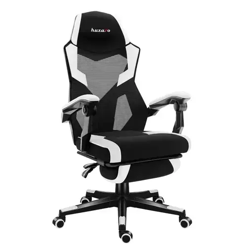 Scaun Gaming Huzaro Combat 3.1, Max 150 kg, Carcasa NylongGuard, TitanPad, FlexiBack (Alb)