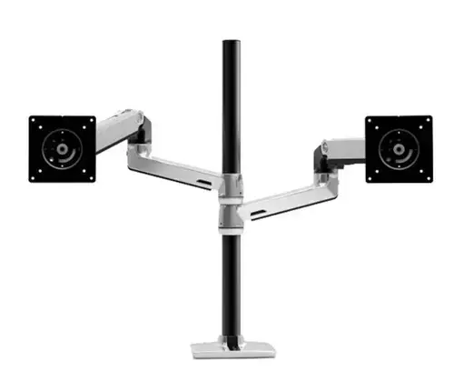 Suport monitor pentru birou Ergotron LX Dual 45-549-026, Pivot, Rotire 360, 20kg (Gri)
