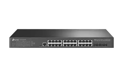Switch TP-LINK TL-SG3428X-UPS, Gigabit, 24 Porturi