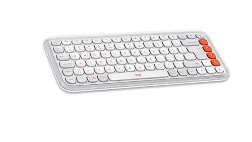 Tastatura Logitech Pop Icon Keys, Bluetooth, Layout US (Alb)