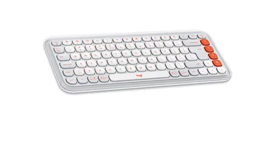 Tastatura Logitech Pop Icon Keys, Bluetooth, Layout US (Alb)