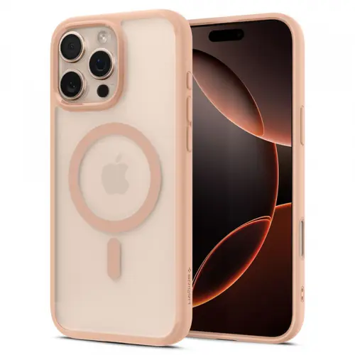 Husa MagSafe pentru Apple iPhone 16 Pro, Spigen, Ultra Hybrid T, Roz Satinata