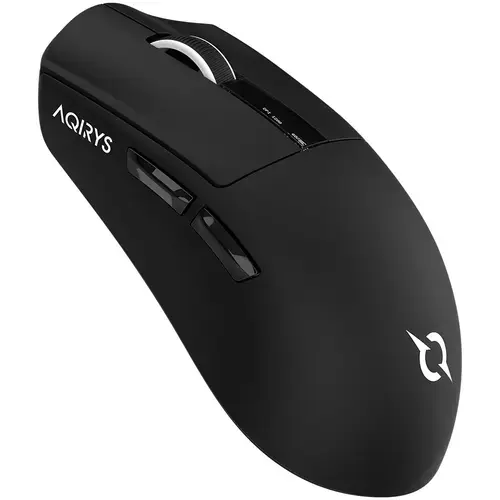 Mouse Gaming AQIRYS Zephyr, Wireless 2.4 GHz/Bluetooth, 26000 dpi, OLED Display, magnetic charging dock (Negru)
